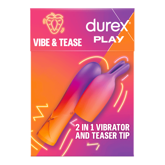 Durex 2in1 Vibrator and Teaser Tip Wibrator Damski ze Stymulującą Końcówką