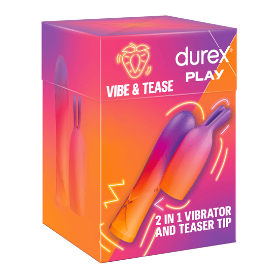 Durex 2in1 Vibrator and Teaser Tip Wibrator Damski ze Stymulującą Końcówką