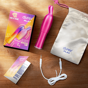 Durex 2in1 Vibrator and Teaser Tip Wibrator Damski ze Stymulującą Końcówką